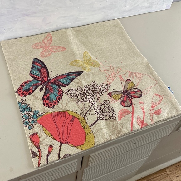 Happytimelol new pillow cover sham butterfly floral - Picture 1 of 9